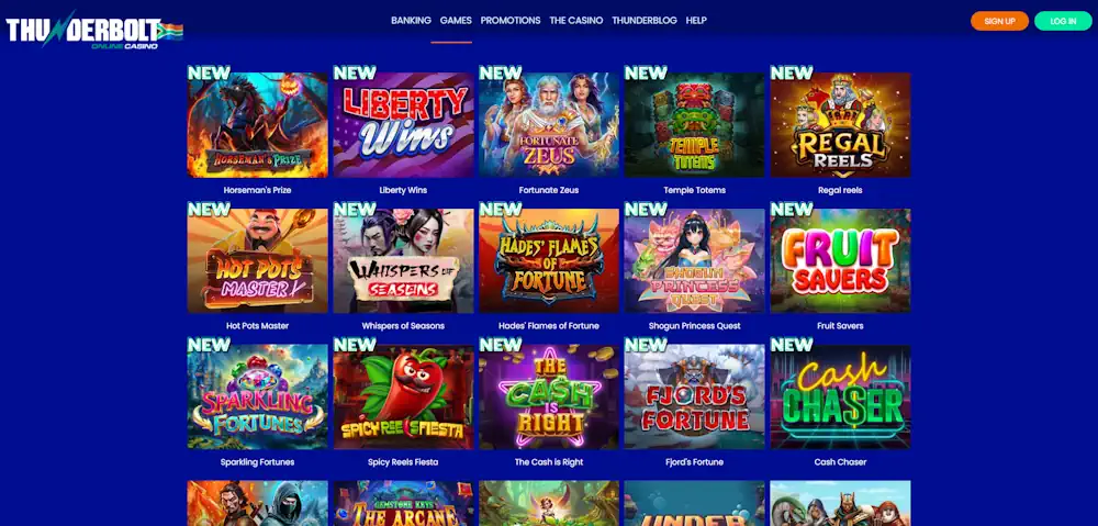 Linux casinos Thunderbolt Screenshot